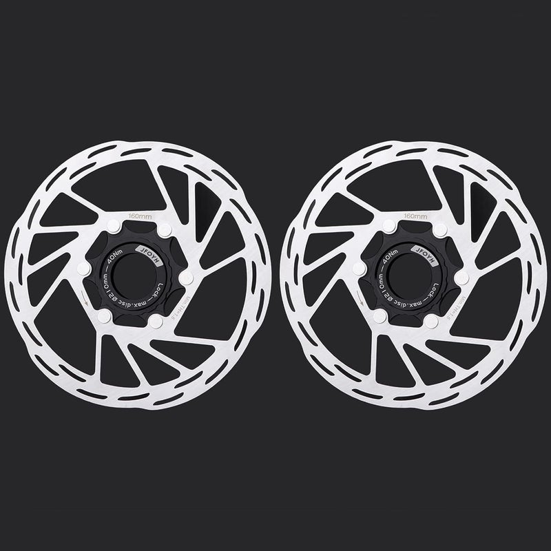 JFOYH 160mm Centerlock Disc Brake Rotor with Locking, 1.8mm Thickness - 160mm[2 PACK] - Image 1